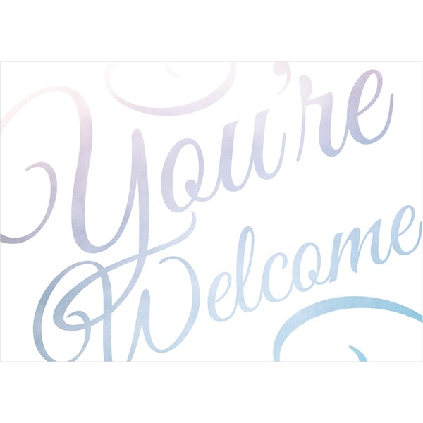 You're Welcome Card - Script Design (Set of 3)